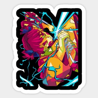 zenitsu pop art Sticker